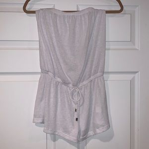 Elan (Beach) white strapless bathing suit cover up